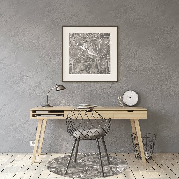 Tapis de chaise Feuilles grises