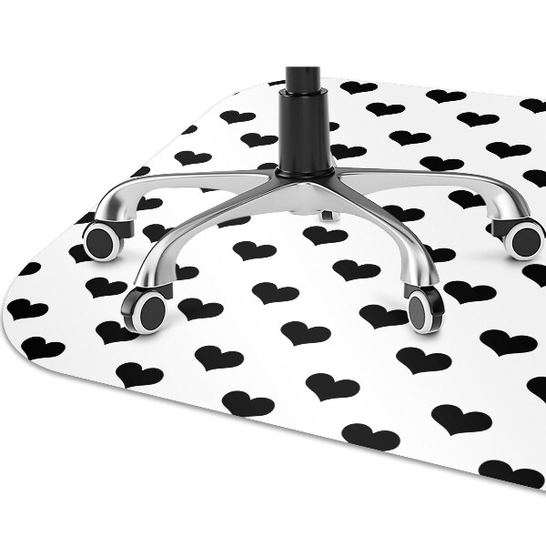 Tapis de chaise Coeurs Noirs
