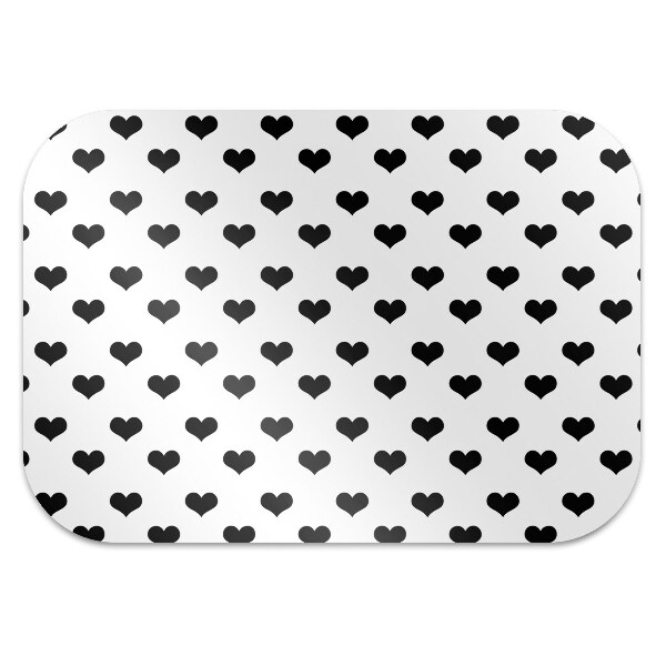 Tapis de chaise Coeurs Noirs