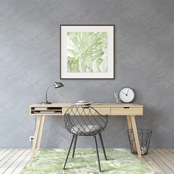 Tapis de chaise de bureau Les feuilles de Monstera