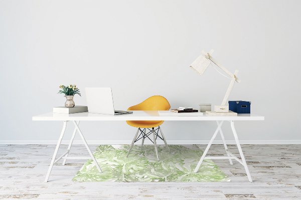 Tapis de chaise de bureau Les feuilles de Monstera