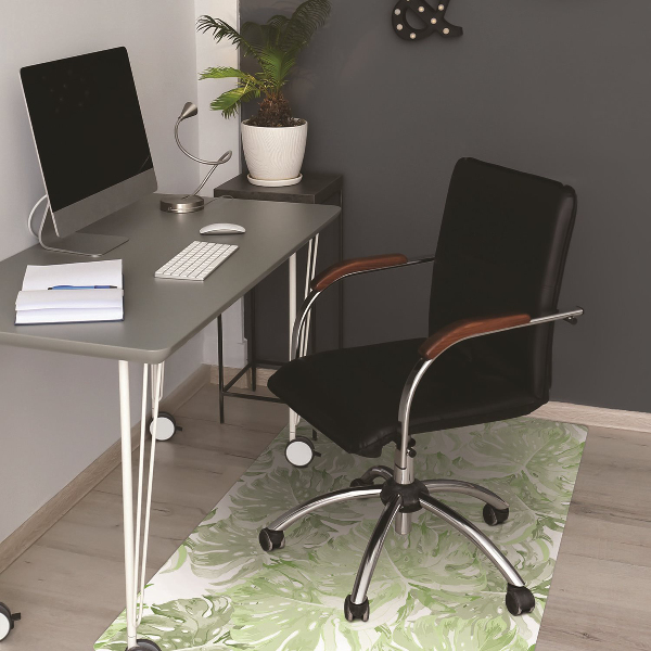 Tapis de chaise de bureau Les feuilles de Monstera