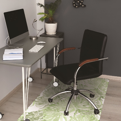 Tapis de chaise de bureau Les feuilles de Monstera