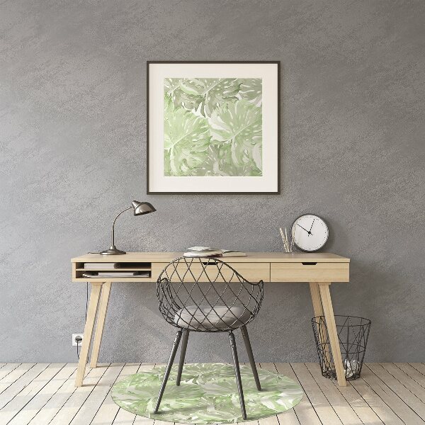 Tapis de chaise de bureau Les feuilles de Monstera