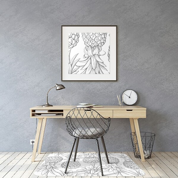 Tapis pour chaise de bureau Motif dans les ananas