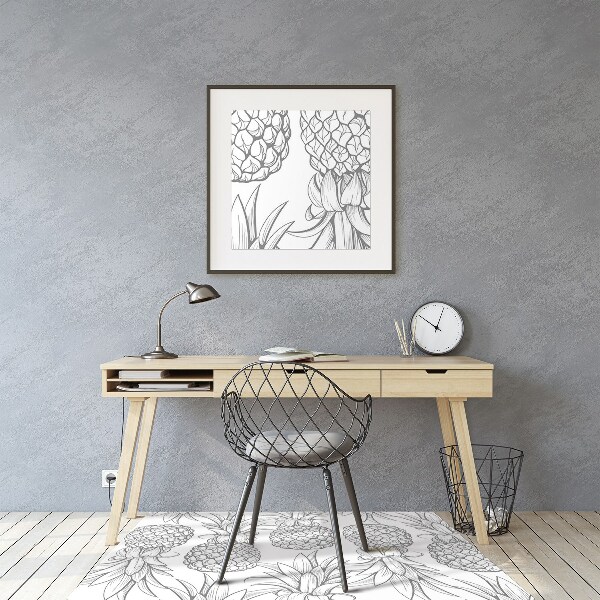 Tapis pour chaise de bureau Motif dans les ananas