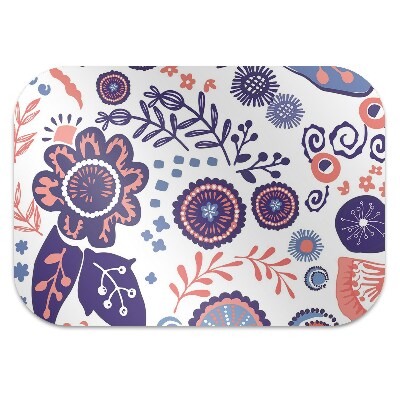 Tapis protection sol Fleurs abstraites