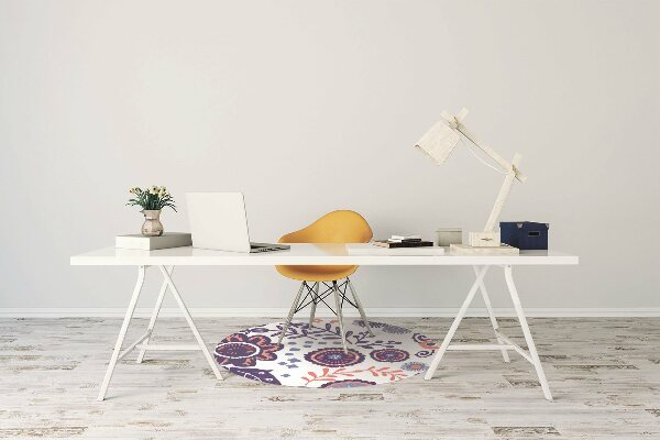 Tapis protection sol Fleurs abstraites