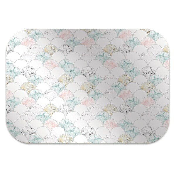 Tapis protège sol Marbre pastel