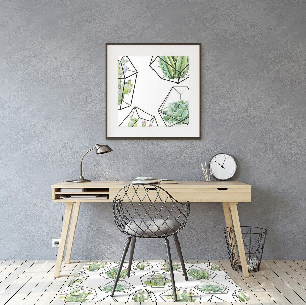 Tapis fauteuil bureau do biura Cactus en solides