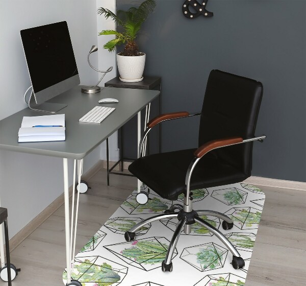 Tapis fauteuil bureau do biura Cactus en solides