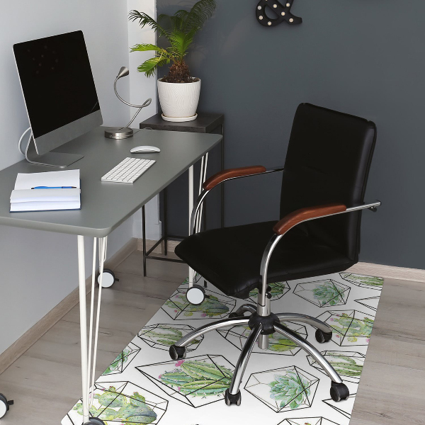 Tapis fauteuil bureau do biura Cactus en solides