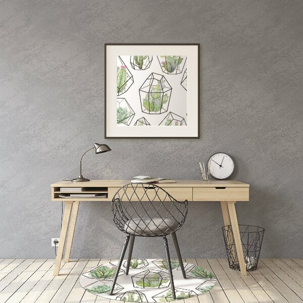 Tapis fauteuil bureau do biura Cactus en solides
