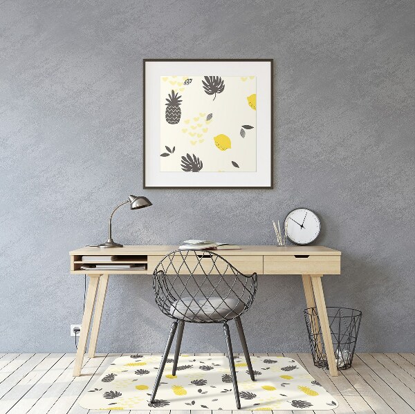 Tapis de chaise de bureau Ananas