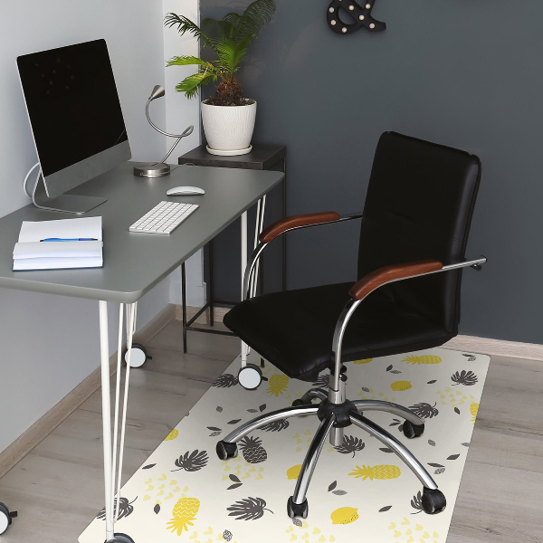 Tapis de chaise de bureau Ananas