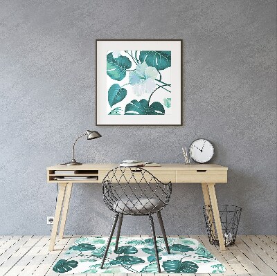 Tapis fauteuil bureau do biura Feuilles tropicales