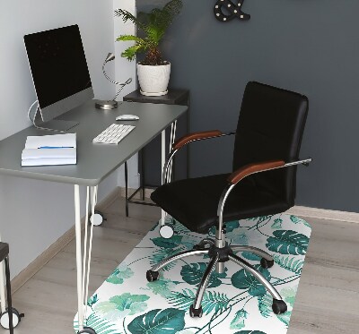 Tapis fauteuil bureau do biura Feuilles tropicales