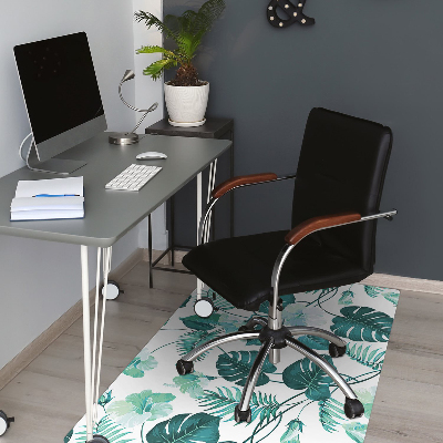 Tapis fauteuil bureau do biura Feuilles tropicales