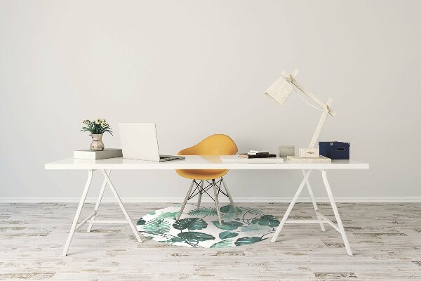 Tapis fauteuil bureau do biura Feuilles tropicales