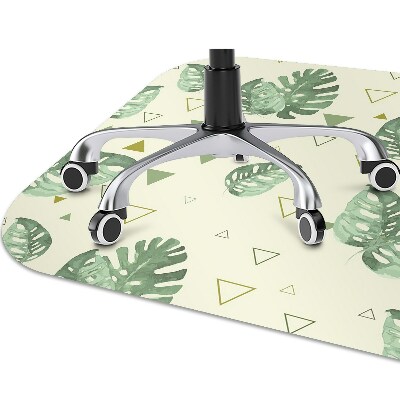 Tapis protection sol Monstera et triangles