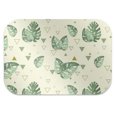 Tapis protection sol Monstera et triangles