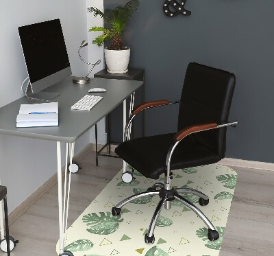 Tapis protection sol Monstera et triangles