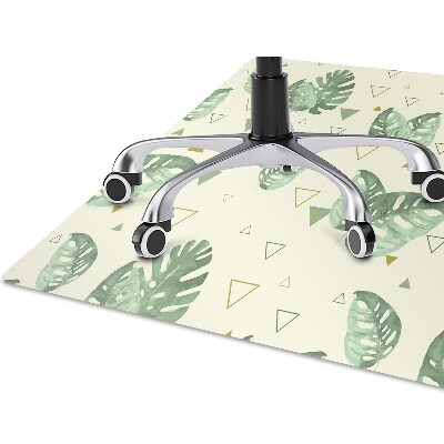 Tapis protection sol Monstera et triangles