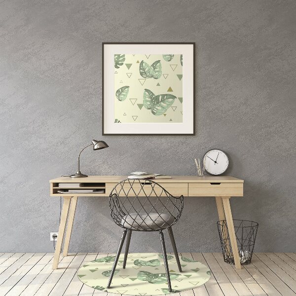 Tapis protection sol Monstera et triangles