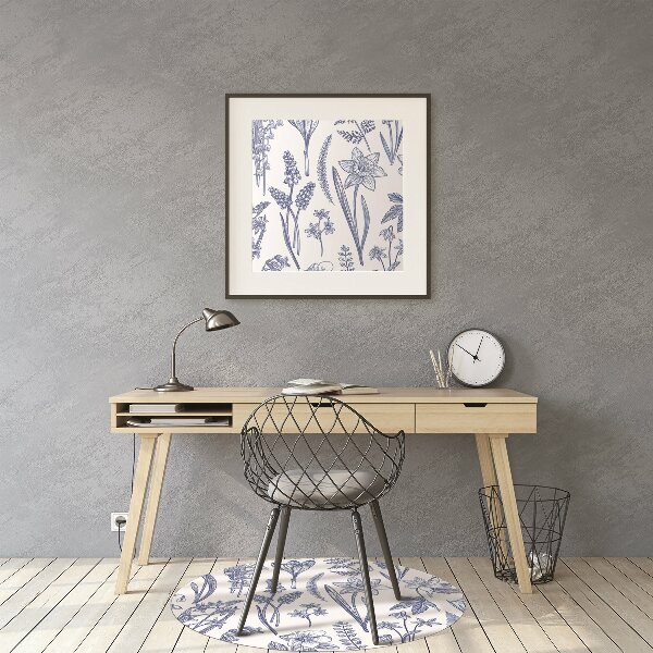 Tapis de chaise Fleurs forestières