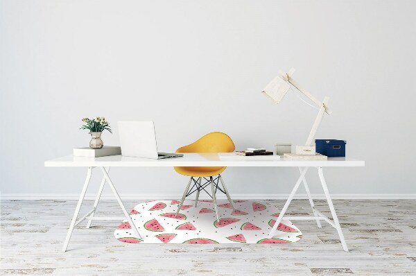 Tapis de chaise de bureau Melon de melon de pluie