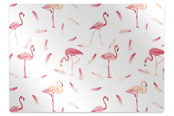 Tapis de chaise de bureau Troupeau de flamants