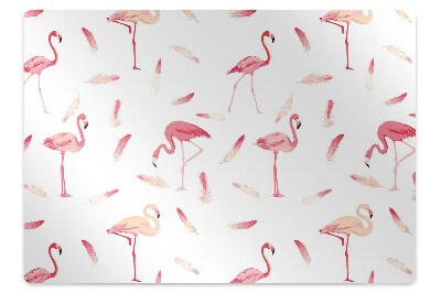 Tapis de chaise de bureau Troupeau de flamants