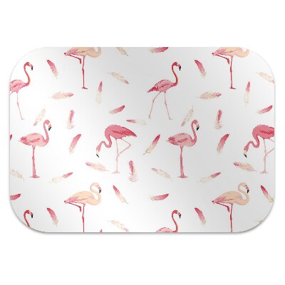 Tapis de chaise de bureau Troupeau de flamants