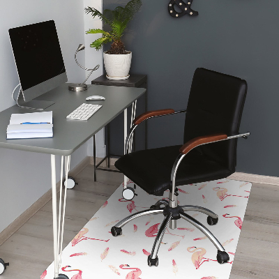 Tapis de chaise de bureau Troupeau de flamants