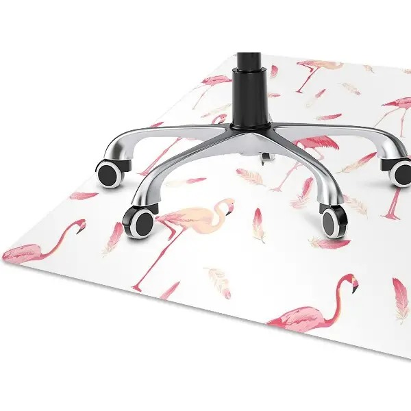 Tapis de chaise de bureau Troupeau de flamants