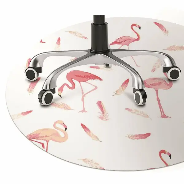 Tapis de chaise de bureau Troupeau de flamants