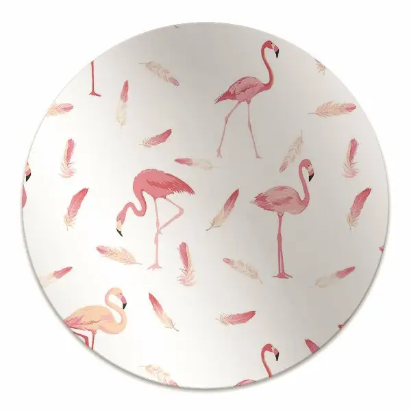 Tapis de chaise de bureau Troupeau de flamants
