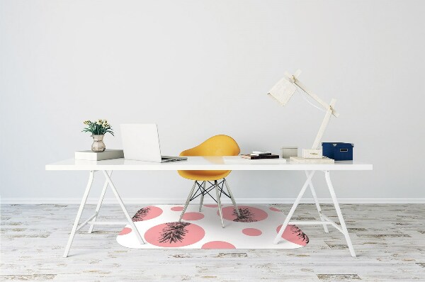 Tapis bureau Ananas rose