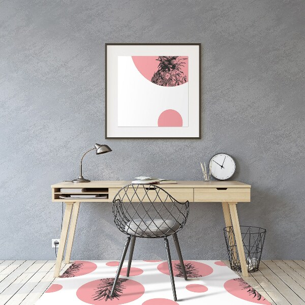 Tapis bureau Ananas rose