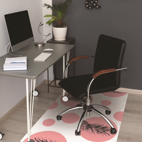 Tapis bureau Ananas rose