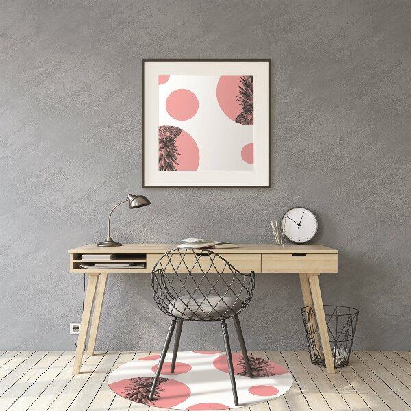 Tapis bureau Ananas rose
