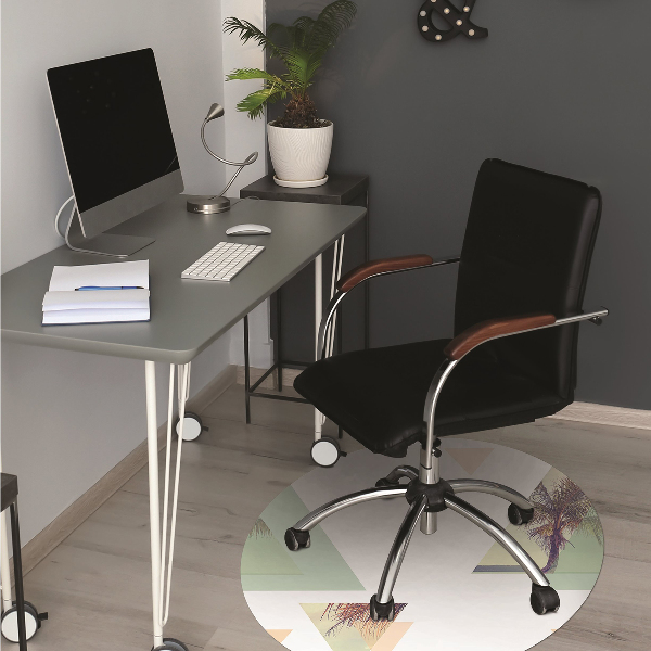 Tapis pour chaise de bureau Palmiers en triangles