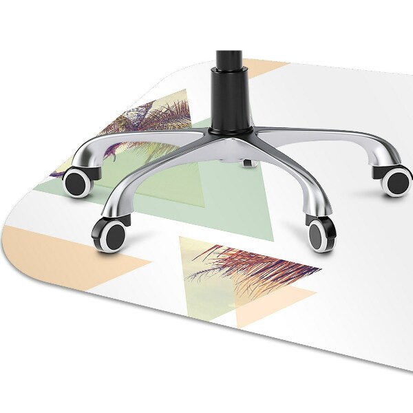 Tapis pour chaise de bureau Palmiers en triangles