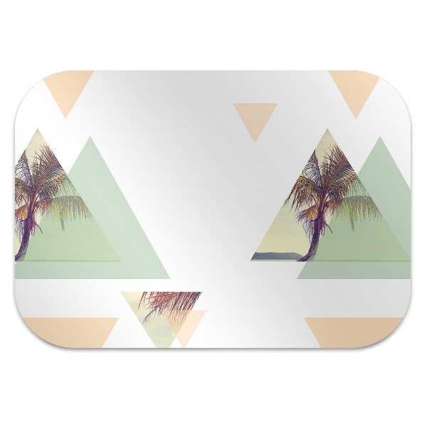 Tapis pour chaise de bureau Palmiers en triangles