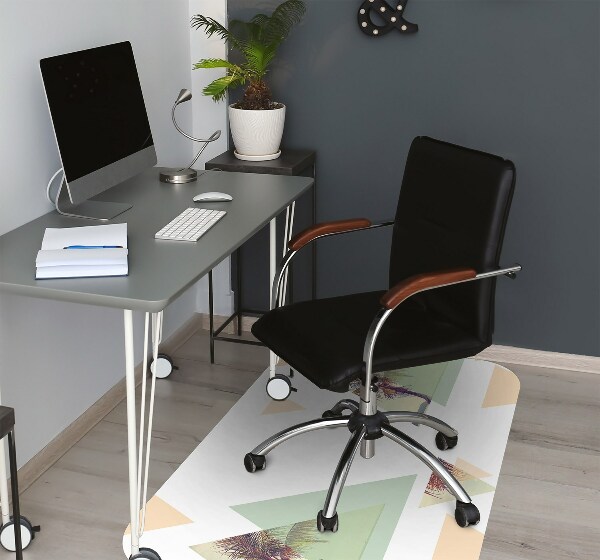 Tapis pour chaise de bureau Palmiers en triangles