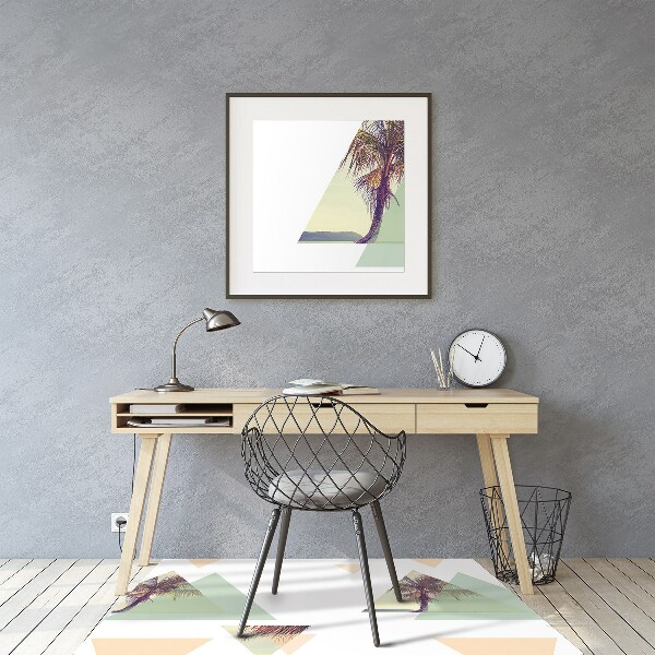 Tapis pour chaise de bureau Palmiers en triangles