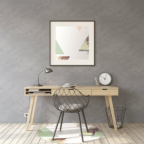 Tapis pour chaise de bureau Palmiers en triangles