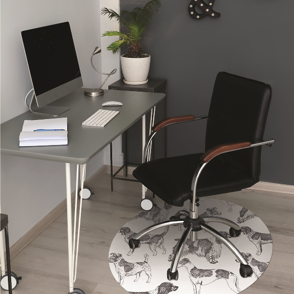 Tapis de chaise de bureau Modèle de chien