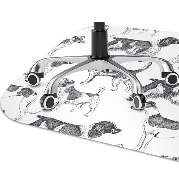 Tapis de chaise de bureau Modèle de chien