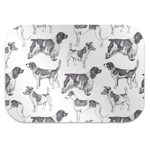 Tapis de chaise de bureau Modèle de chien